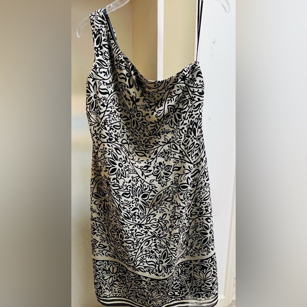 NWT/NVR WRN: 100% silk one shoulder RL dress